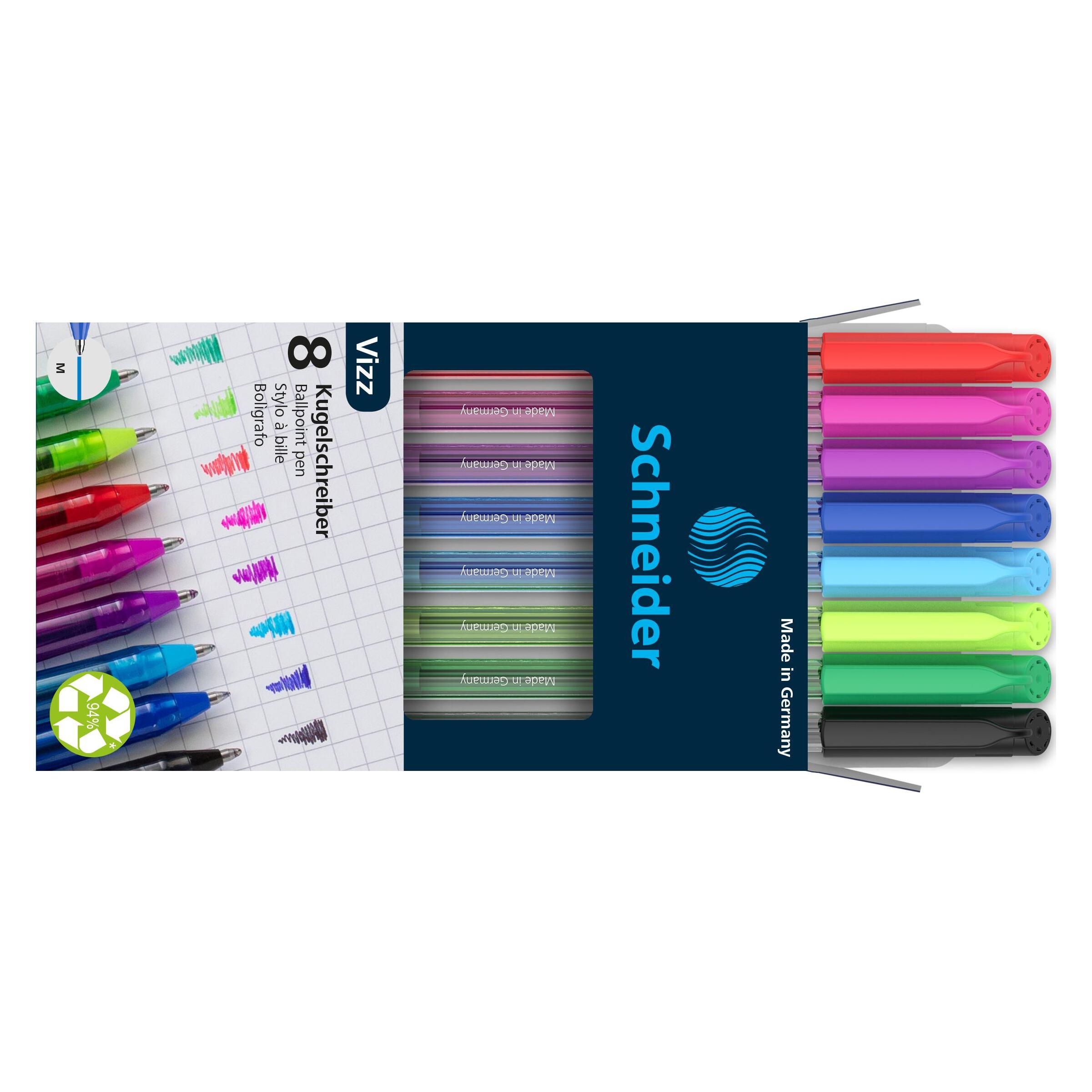 Schneider Kugelschreiber Vizz 8 Farben im Etui (8x) (102298)