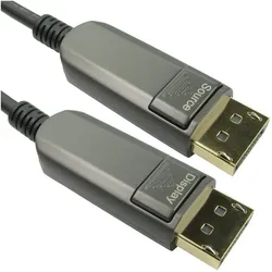Cables Direct CDL 10m DisplayPort 1.4 AOC (10 m), Videokabel, Schwarz