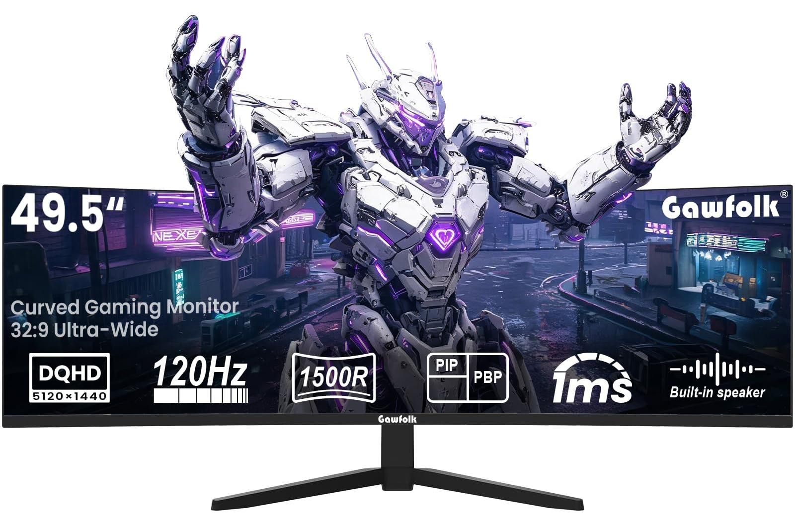Selius UltraWide Curved Monitor 49 Inch 5120x1440 DQHD 120 Hz