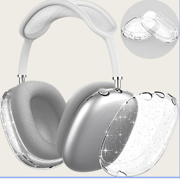 INF Glinsterende transparante TPU-hoes voor AirPods Max