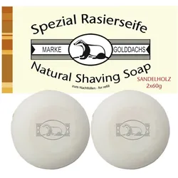 Rasierseife Sandelholz 2er Pack GOLDDACH 2X60 g
