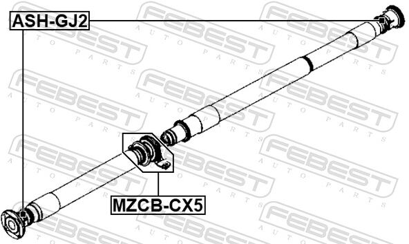 Febest Lagerung, Gelenkwelle Mzcb-Cx5 Für Mazda
