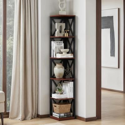 Convenience Concepts Oxford 5 Tier Corner Bookcase
