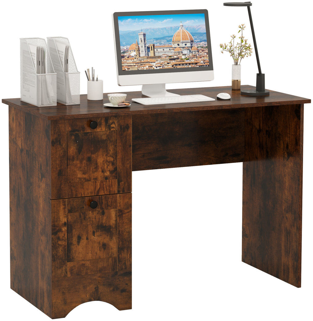 Lily Manor Computer Desk Brown 75cm H X 109cm W X 50cm D