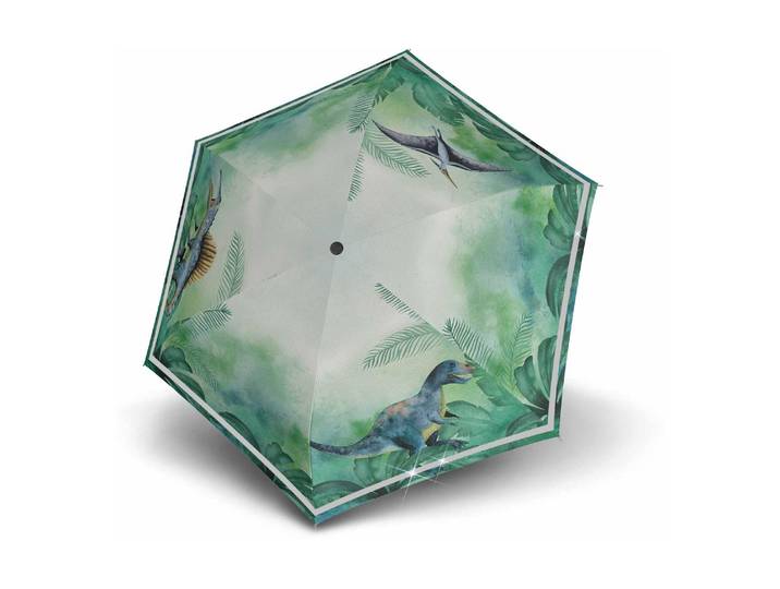 Taschenregenschirm Rookie manuel reflektierend , grün (weiß, grün), Regenschirme, Taschenregenschirm