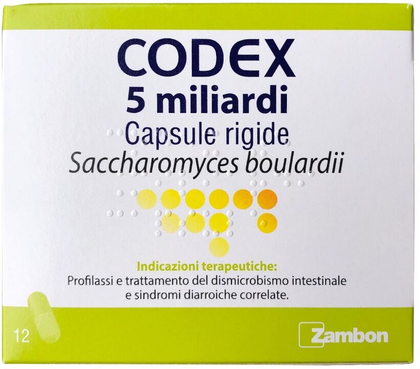 BIOCODEX Codex 5 Miliardi Capsule Rigide Saccharomyces boulardii, 12 Capsule