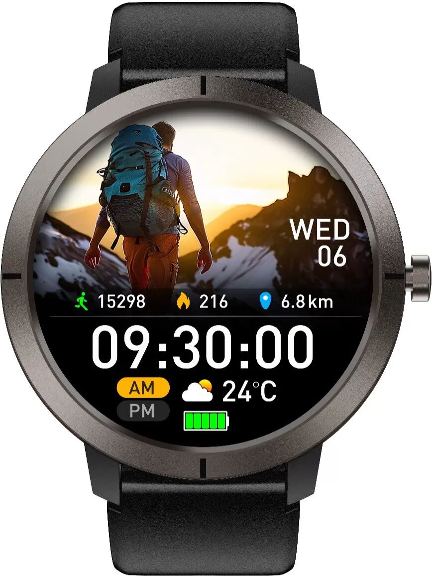 INF GPS Smartwatch mit Multi-Satellitenpositionierung, AMOLED-Bildschirm & Bluetooth-Anruf Schwarz