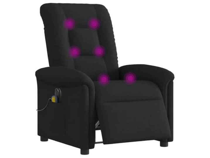 vidaXL Massagestoel elektrisch verstelbaar stof zwart
