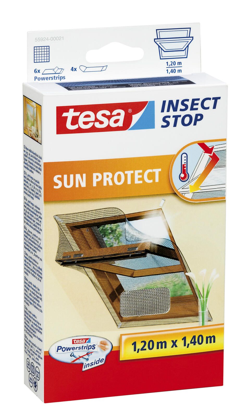 tesa Fliegengitter Insect Stop SUN PROTECT anthrazit 1,2 x 1,4 m 55924-00021-03