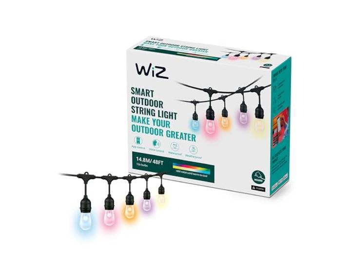 WiZ Buitenlamp - Lichtsnoer - Gekleurd en Wit Licht - Slimme LED Verlichting - Wi-Fi