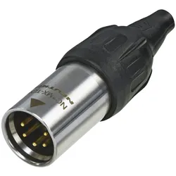 Neutrik XLR 5P Connector - male TOP Goldkontakte - Edelstahlgehäuse