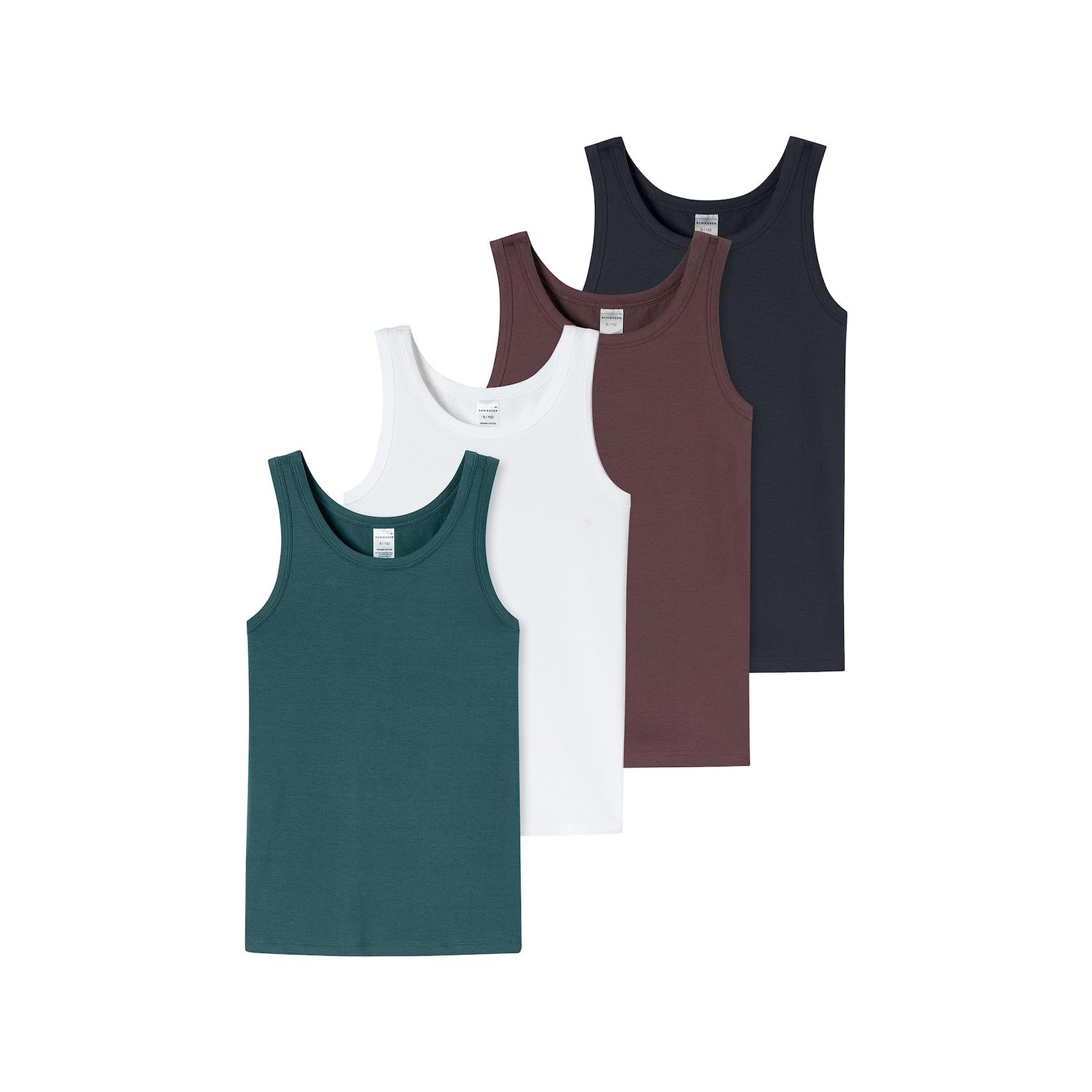 Schiesser Jungen Unterhemd 955 Multi 4er Pack
