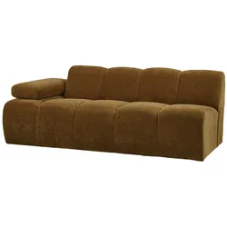 Modulsofa Mojo Flachcord, modern mit Armlehne links, honiggelb, flexibler Komfort