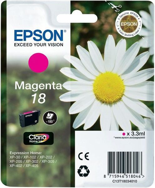 Epson 18 (C13T18034012) - Magenta - Cartouche d'encre