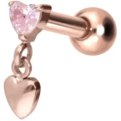 Titan Ohrpiercing mit Innengewinde 2 HERZEN