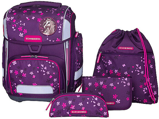SCHNEIDERS Schultaschen Set Ergolite 9tlg  Berry Blossom EG