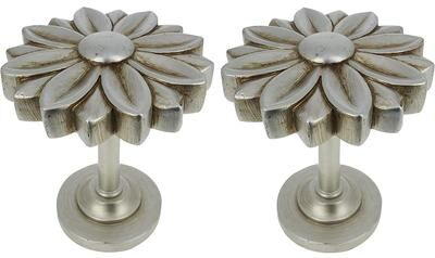 MERIVILLE Set of 2 Blossom Window Drapery Medallion Holdbacks