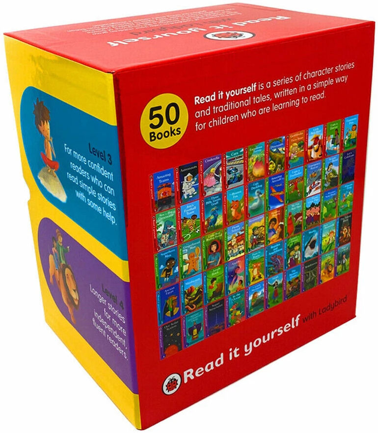 Read It Yourself with Ladybird 50 Books Collection Set - Various Authors - Paperback - Ages 5-7 - Levels 1-4 Early Reader Box Set