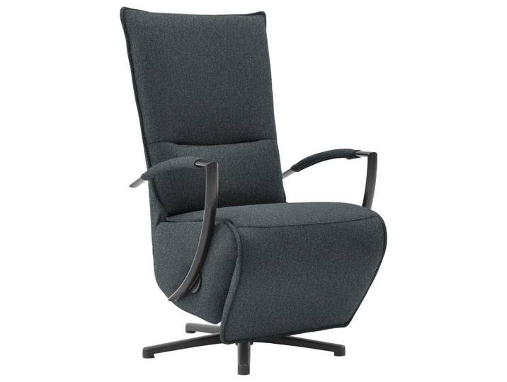 Moderano Relaxsessel, Schwarz, Blaugrau, Metall, 66x110-114x84 cm, Fußauswahl, Lederauswahl, Stoffauswahl, erweiterbar (Typenauswahl), Herz-Waage-Funktion, Wohnzimmer, Sessel, Relaxsessel