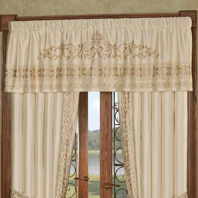 Touch of Class Versailles Tailored Valance Pearl 72 x 20, 72 x 20, Pearl