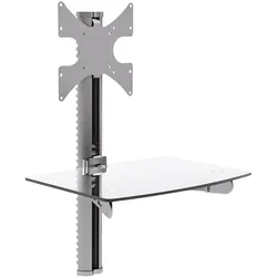 InLine® Wandhalterung, für TV bis 30kg und DVD bis 10kg, bis ca. 81cm (32"), silber