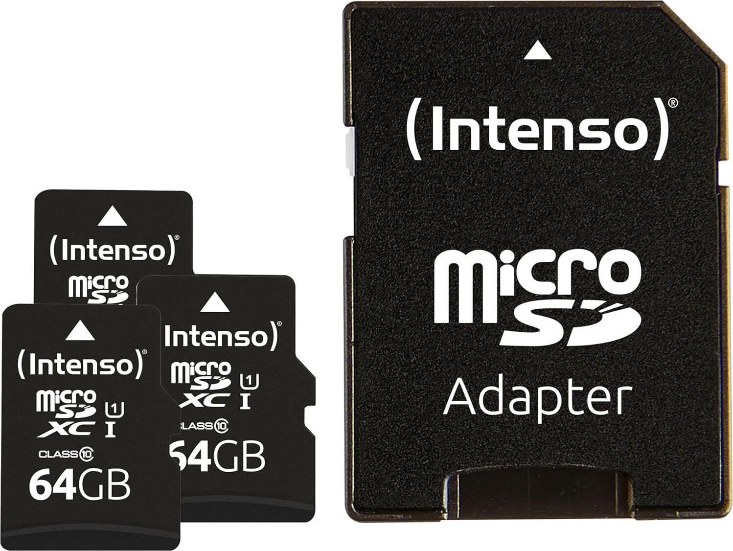 Intenso MicroSD-kaart 64 GB, Klasse 10, UHS-I, 90 MB/s, Klasse 1 (U1)