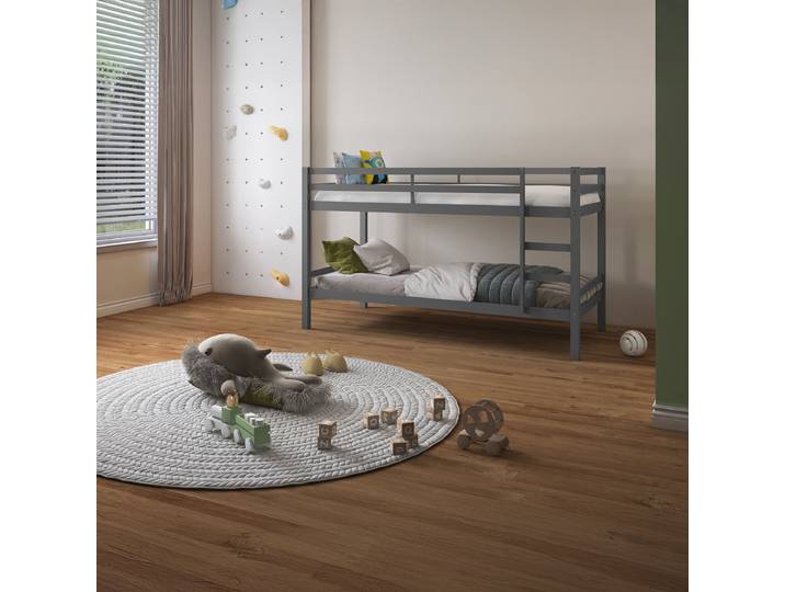 Lit superposé massif Rogsta - 90 cm 90 x 200cm Gris