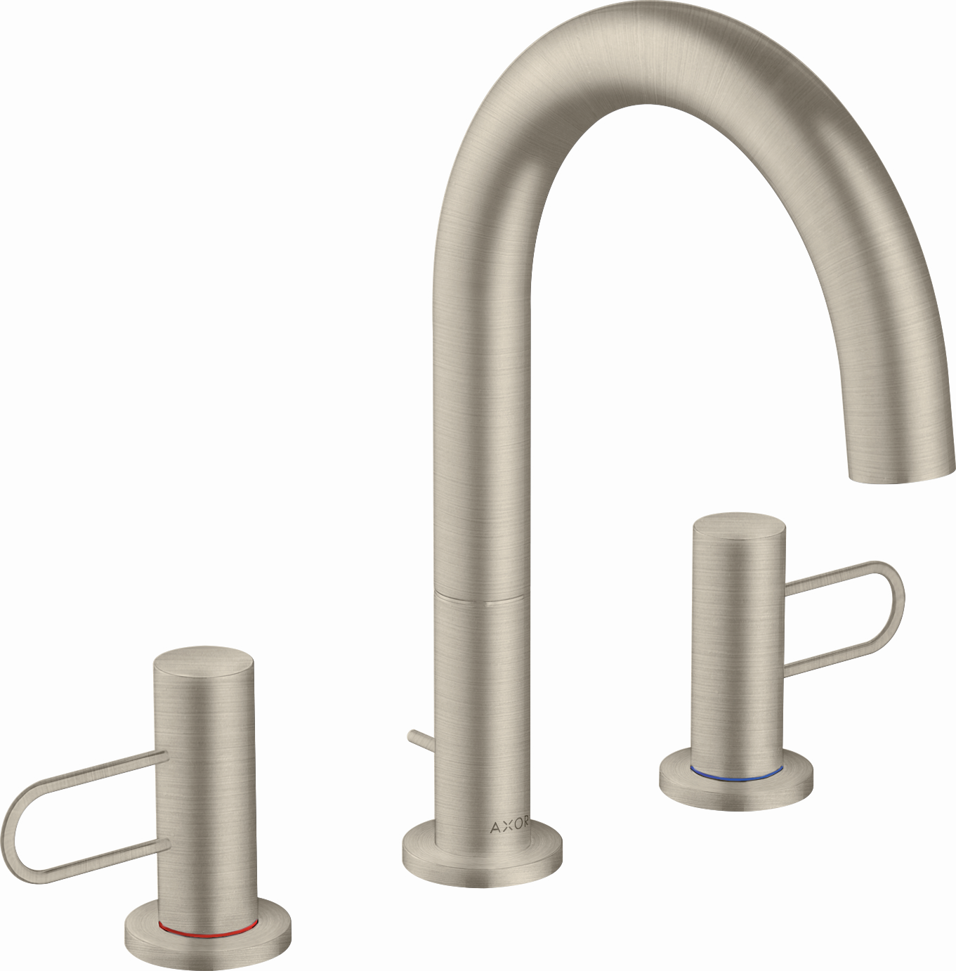Hansgrohe Axor Uno 200 mélangeur de lavabo 38054820 nickel brossé, mélangeur 3 trous, avec vidage