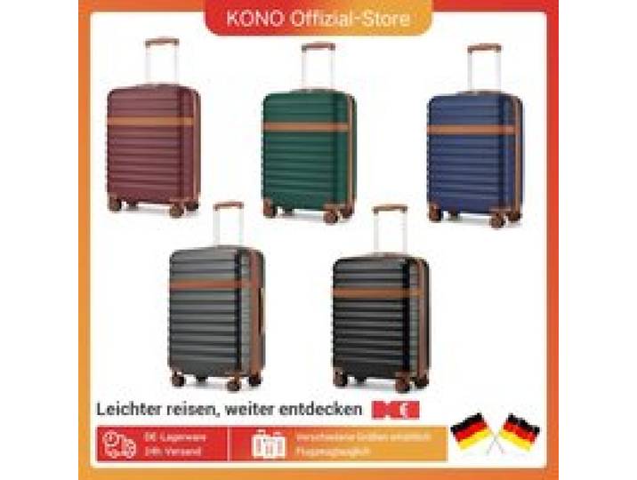 KONO ABS + PC harde koffer met 4 wielen, TSA slot trolley handbagage/koffer (55/65/75cm)