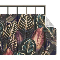 BALKON SICHTSCHUTZ Tropische Blätter bei Nacht 100/50 cm