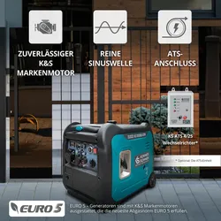 "Könner & Söhnen" Inverter-Generator KS 5500iE S - 5kW Nennleistung - 230V