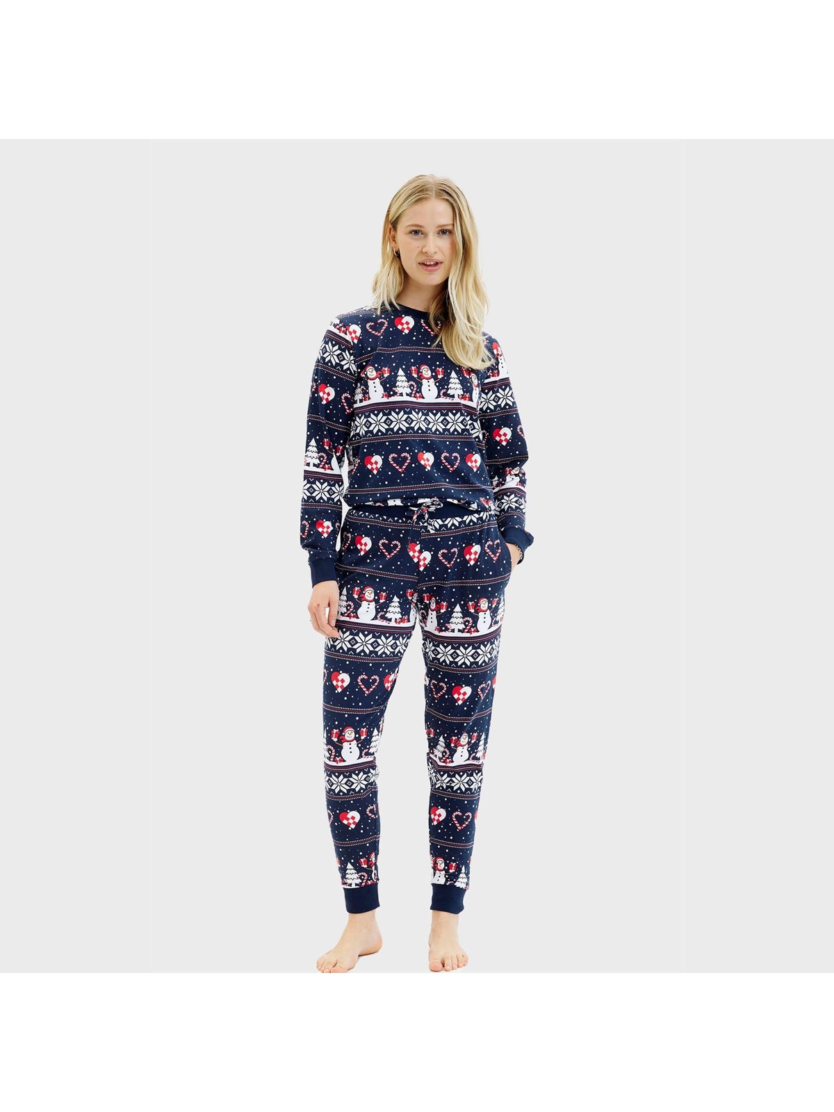 Jule-Sweaters - Christmas heart pyjamas navy - XS/S