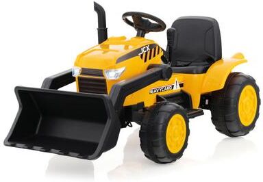 Costway 12V Kid's Ride on Excavator with Adjustable Digging Bucket-Yellow