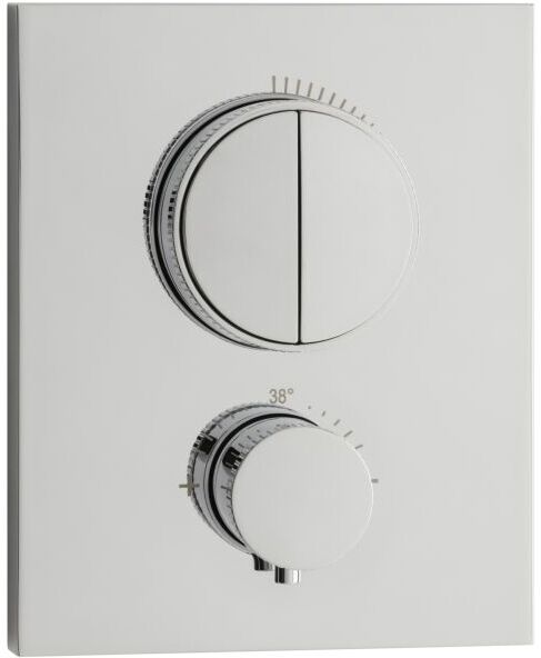 Herzbach NeoCastell Fertigmontageset 11.803050.2.01 für 2 Verbraucher, Unterputz-Thermostat, chrom