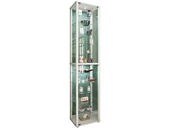 VCM Houten vitrinekast Glazen vitrinekast Staande vitrinekast Kavisa XXL Houten vitrinekast Glazen vitrinekast Staande vitrinekast Kavisa XXL Wit