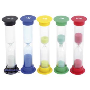 Eduplay Sanduhr 120-048, Höhe 10 cm, 30 Sek, 1, 3, 5, 10 Min., 5 Stück