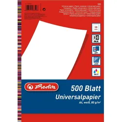 herlitz Kopierpapier A4 80g/qm weiß VE=5x500 Blatt