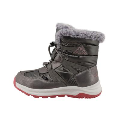 Winterboots KAPPA "RUTH", Mädchen, Gr. 30, Synthetik, grau (grau, rose), Schuhe Winterboots, Winterschuhe, Winterstiefel, Snowboots, wasserdicht