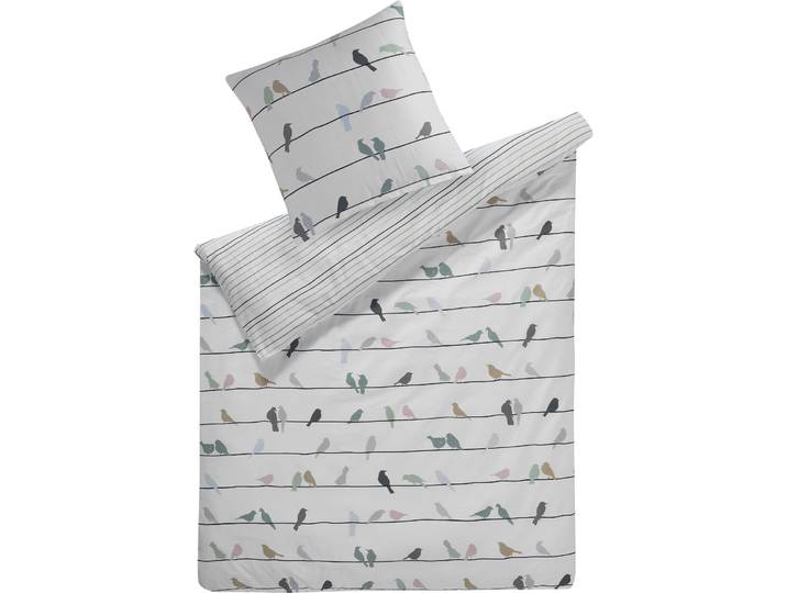 Esprit Bettwäschegarnitur Birdies Mehrfarbig Baumwolle 160 cm - Farbe: bunt - Material: 100% Baumwolle - Bettwäschegarnitur