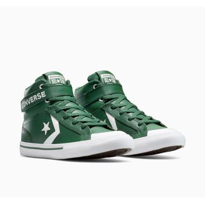Sneaker CONVERSE "PRO BLAZE STRAP", Jungen, Gr. 38,5, atmungsaktiv, grün (branch out, weiß, branch out), Textil, Schuhe Sneaker