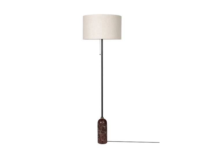 GUBI Lampadaire Gravity Maroon marble-canvas