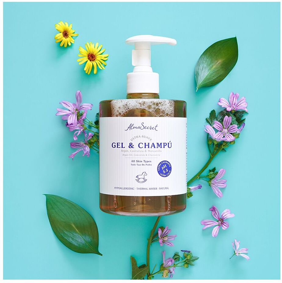 Alma Secret GEL-SHAMPOO suave com argan, calêndula e camomila 500 ml