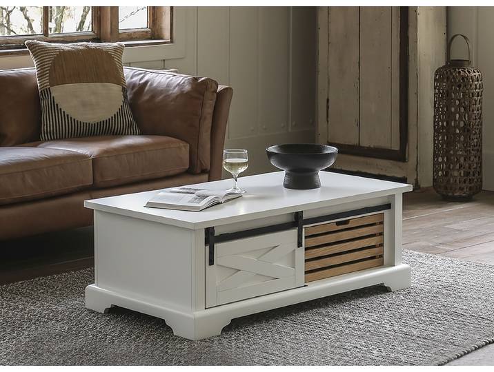Couchtisch 110 x 45 x 70cm Weiß