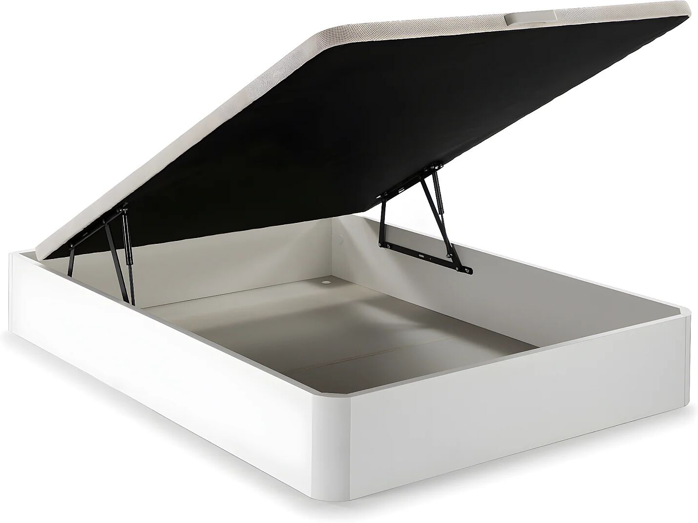 VS Venta-stock Canapé abatible 150x190 cm Gran Capacidad, Color Blanco