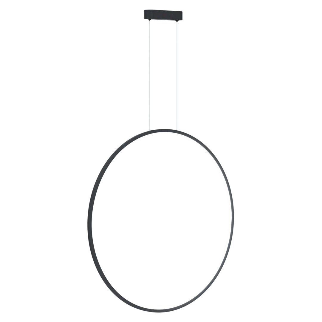 Milagro Saturno LED Hanglamp, Zwart en Goud, Modern, Ringvormig, voor Badkamer, Woonkamer of Eetkamer