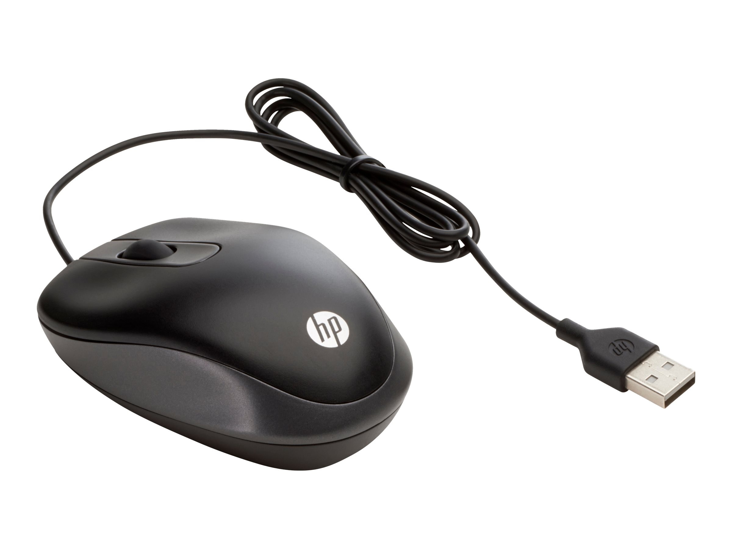 HP USB Travel Maus Maus Schwarz kabelgebunden