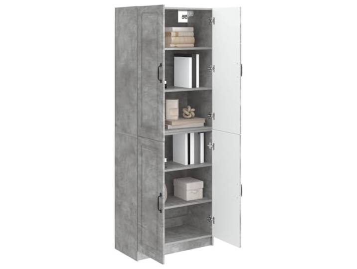 KTHLBRH Schrank-Set 2 Stück Grau Beton Holz Engineered Anpassungsfähiges Design, für den Innen- und Außenbereich, funktional und stilvoll