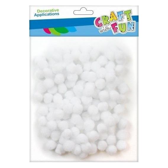 Craft with Fun Deko-Pompons, weiss, 1 cm, 120 Stück (47594091)