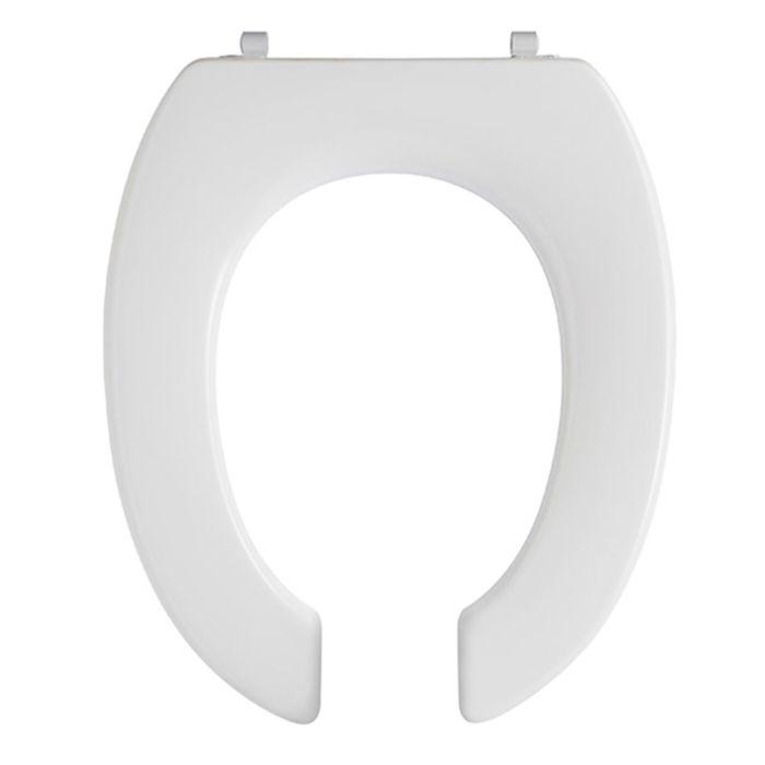 Pressalit Dania WC-Sitz 72000-UN3999 weiß, ohne Deckel, vorne offen, Univertikalscharnier UN3, Edelstahl, Standard