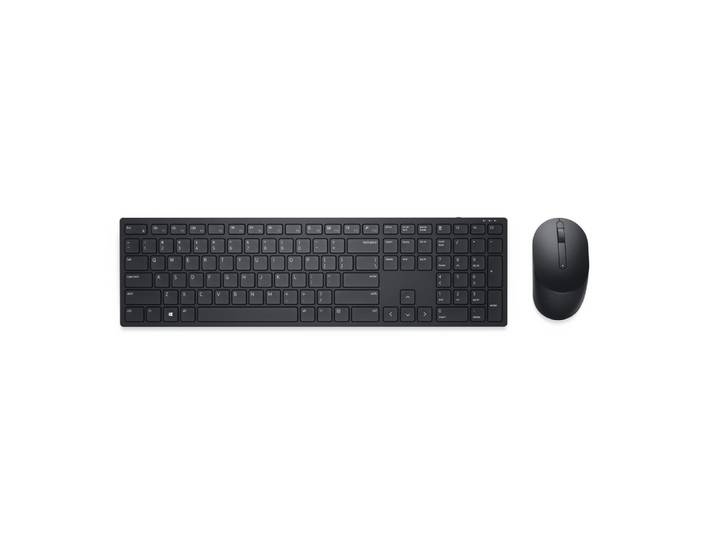 DELL Clavier et souris Pro - KM5221W - États-Unis international (QWERTY) - noir - (RTL BOX), Taille réelle (100 %), Sans fil, RF sans fil, QWERTY, Noi